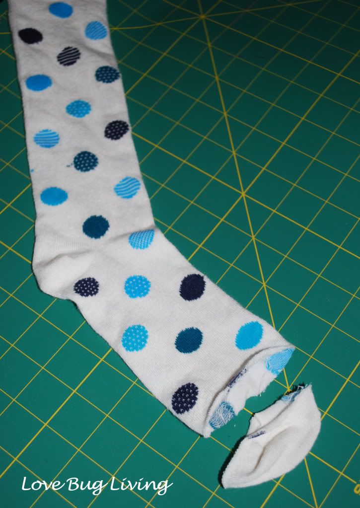 Love Bug Living Arm warmers! Upcycle from Socks